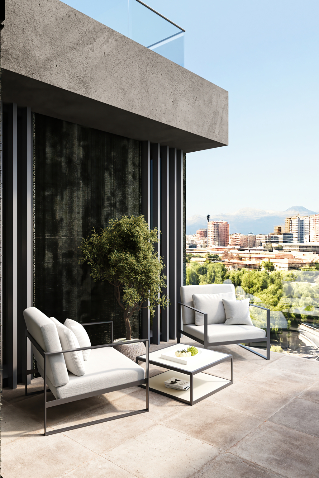 Salón, terraza y cocina en López de Hoyos 247