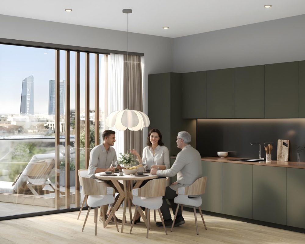 Familia en cocina
